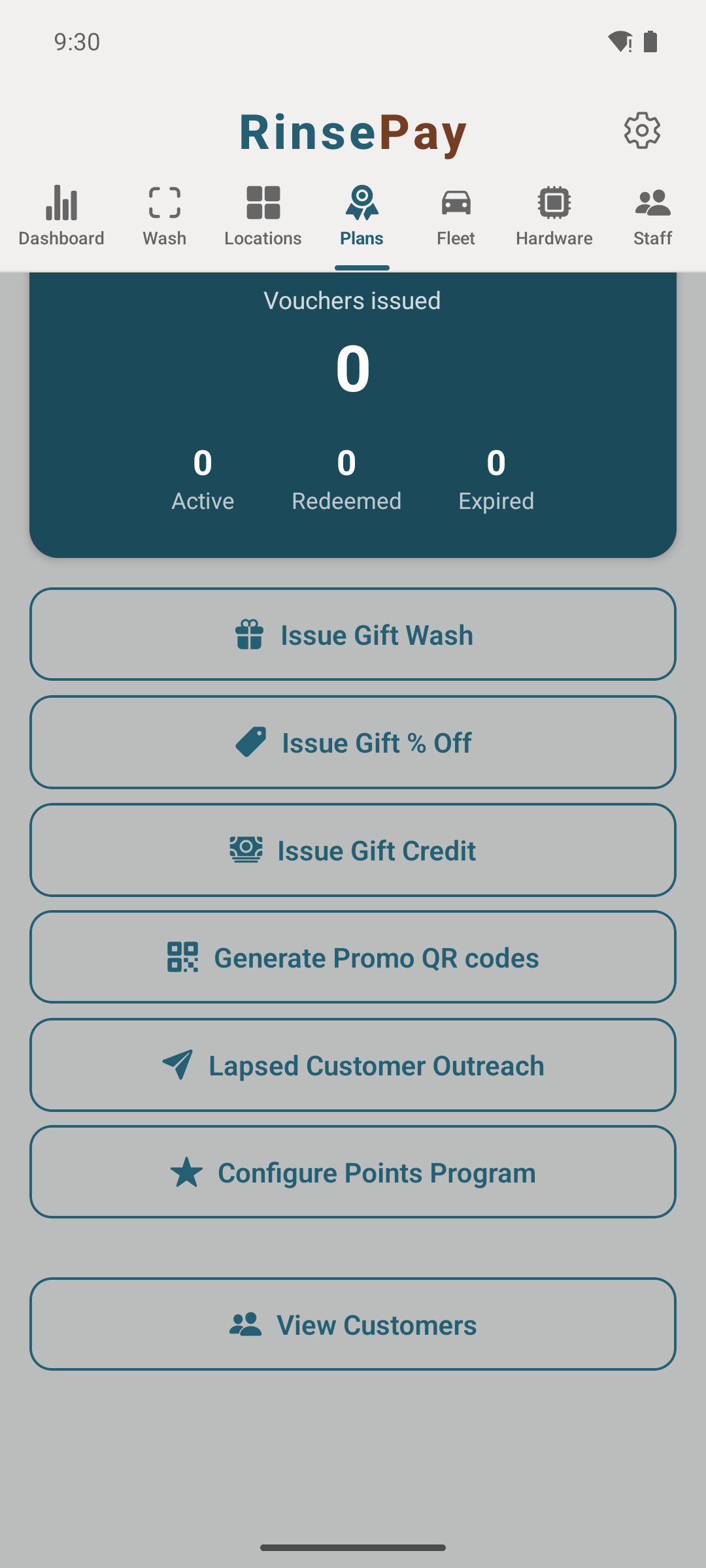 Active subscriptions list (main Plans page, scrolled).