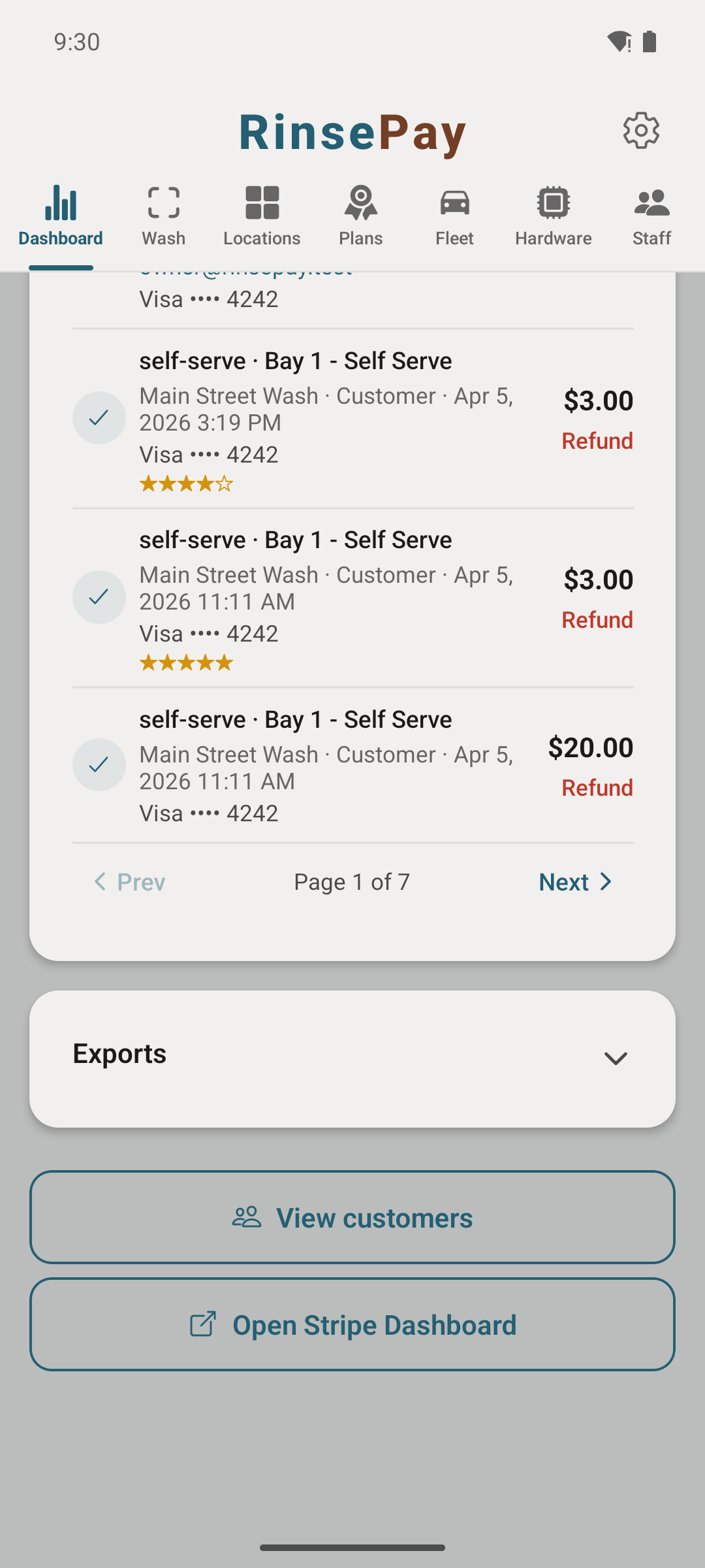 Bundle sales dashboard.